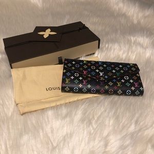 Authentic Louis Vuitton Multicolor Sarah Wallet